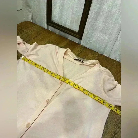 TWINSET baby pink cardigan with tulle hem size M - Picture 5 of 14